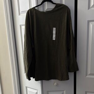 Sonoma Dark Green Long Sleeve Top